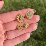 Anatomical Heart Gold Mirrored Earrings - 2 sizes!