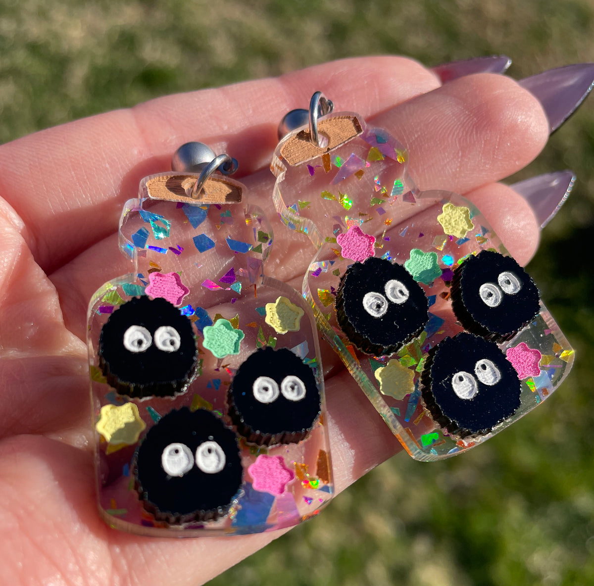 Confetti Bottled Soot Sprite Earrings – Maddison Cherie