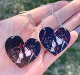 Three Cheers Heart Shaped Dangle Earrings