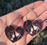 Three Cheers Heart Shaped Dangle Earrings