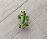 Cactuar Hand Painted Wood Pin