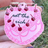 Eat the Rich Cake Keychain or Bag Charm