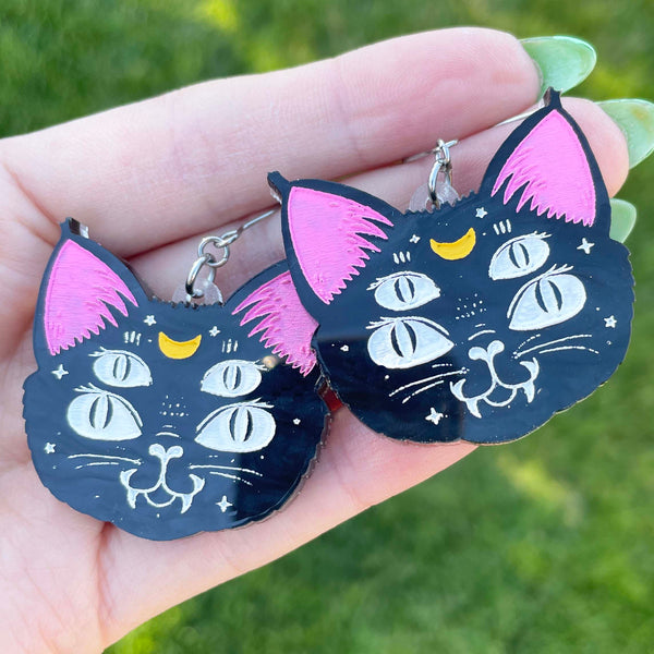Alien Cat - Earrings