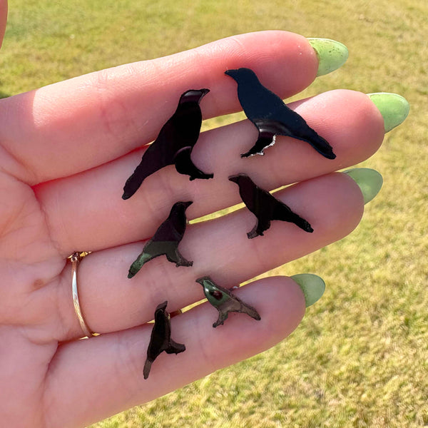Crow Earrings - PICK FROM 3 SIZES!