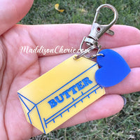 Butter Keychain or Bag Charm
