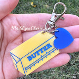 Butter Keychain or Bag Charm