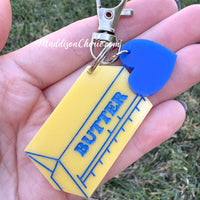 Butter Keychain or Bag Charm