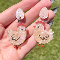 Chicken Earrings