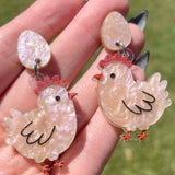 Chicken Earrings