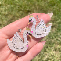 Swan Princess - Acrylic Earrings