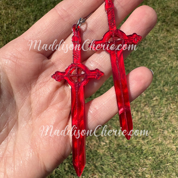Demon Blood Sword Earrings