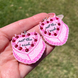 eat the rich | Pink Cake Earrings