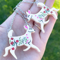 Floral Deer Earrings