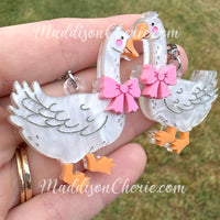 Geese with Bows - Earrings