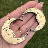 Gold Crescent Moon Earrings