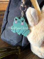 Grumpy Frog Keychain or Bag Charm