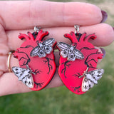 Heart Moth Earrings