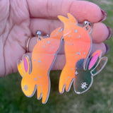 Iridescent Celestial Rabbit Earrings