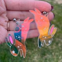 Iridescent Celestial Rabbit Earrings