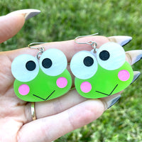 Green Froggy Earrings