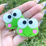 Green Froggy Earrings