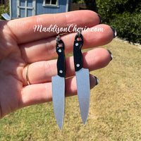 Large FAKE Knife Earrings