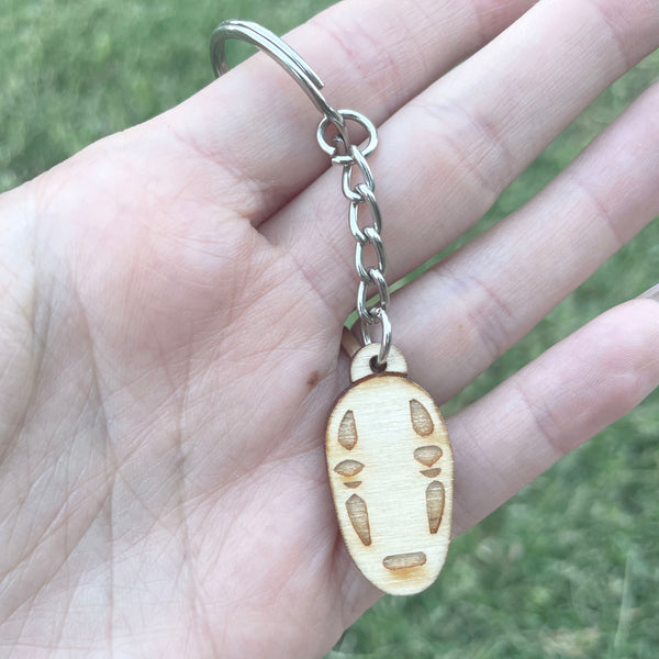 CLEARANCE - Wood No Face Keychain
