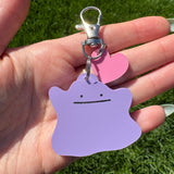 Blue, Purple or Glitter Purple Smiling Blob Keychain Bag Charm