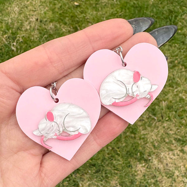 Rat Love Earrings