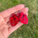 Red Anatomical Heart Earrings