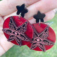 Red and Black Seraphim Earrings