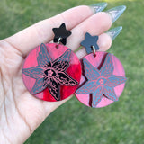 Red and Black Seraphim Earrings