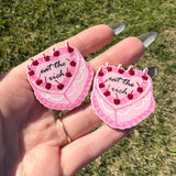 Eat The Rich - Cake Shaped Hair Clips - Set of 2 | Laser Cut Accessories | Hair Accessories