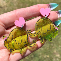 Tree Trunks Earrings - Glitter