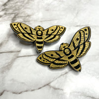 Death Head Moth Hair Clips