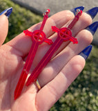 Marbled Demon Blood Sword Earrings