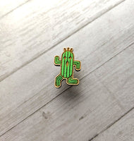 Cactuar Hand Painted Wood Pin