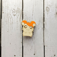 Hamtaro Hand Painted Wood Pin