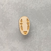 No Face - Wood Pin