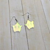 Iridescent Luma Star Dangle Earrings