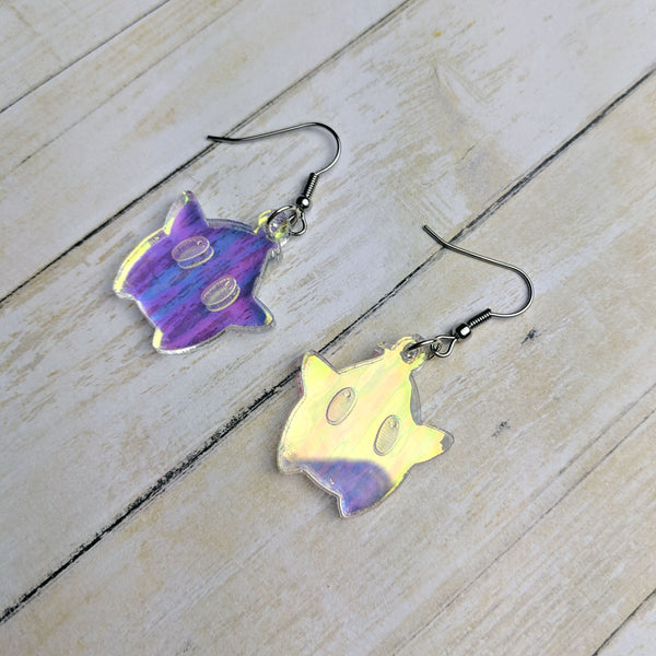 Iridescent Luma Star Dangle Earrings