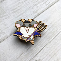 Hamtaro Spat Hand Painted Wood Pin