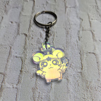 Harmony Hamtaro RAINBOW Iridescent Key Chain