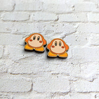 Waddle Dee Painted Wood Stud Earrings - 2 sizes!