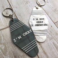 I'm Okay / I'm Not Okay Keychain - Lots of Color Options!