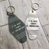 I'm Okay / I'm Not Okay Keychain - Lots of Color Options!