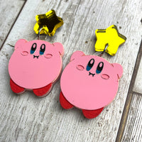 Pink Round Boi Star Studs