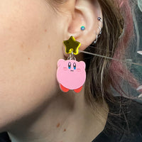 Pink Round Boi Star Studs