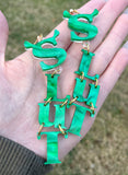 SLUT Marbled Green Earrings