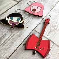 Marceline, Bubblegum, and Guitar Dangle Earrings